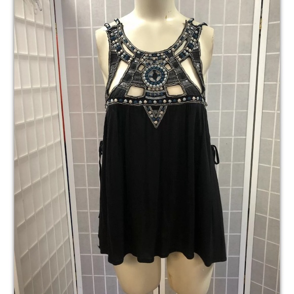 Havana,blouse,black,decorated, embroidered,sizeS.: - Picture 2 of 11